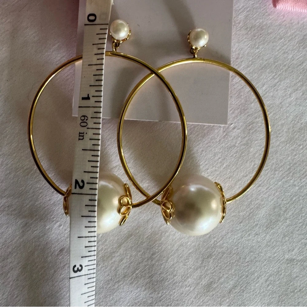 New Kate Spade New York Pearl Gumdrop Stud Earrings Cream Color